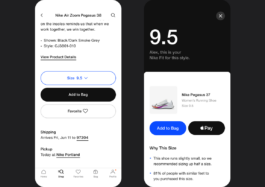An image of Nike Fit data in product page 